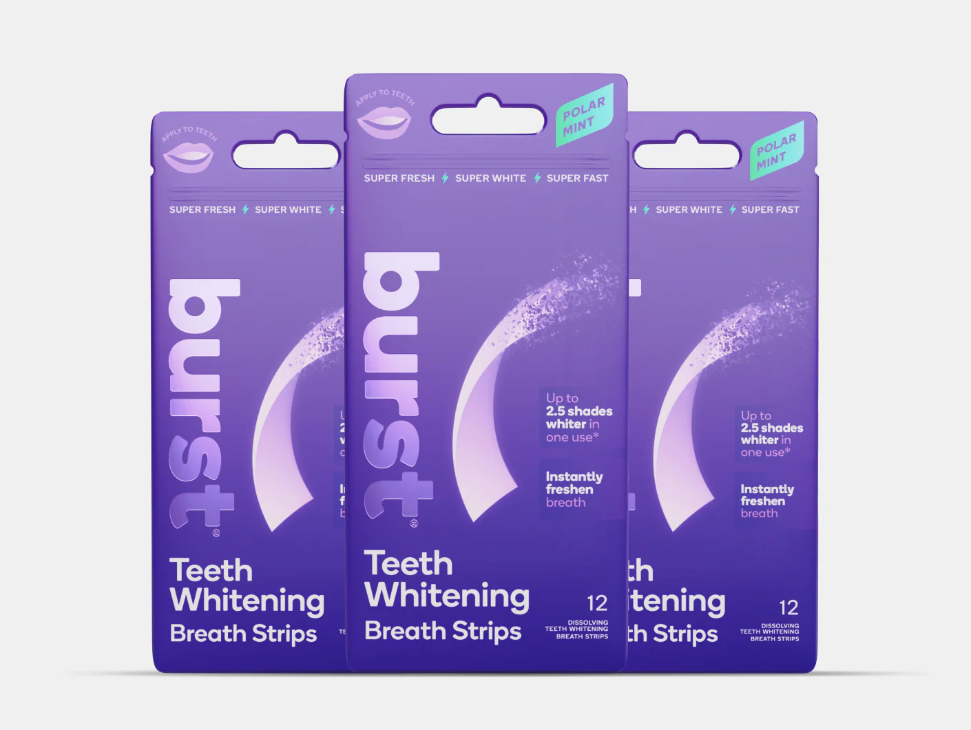 Teeth Whitening Breath Strips (PAP) 3-Pack